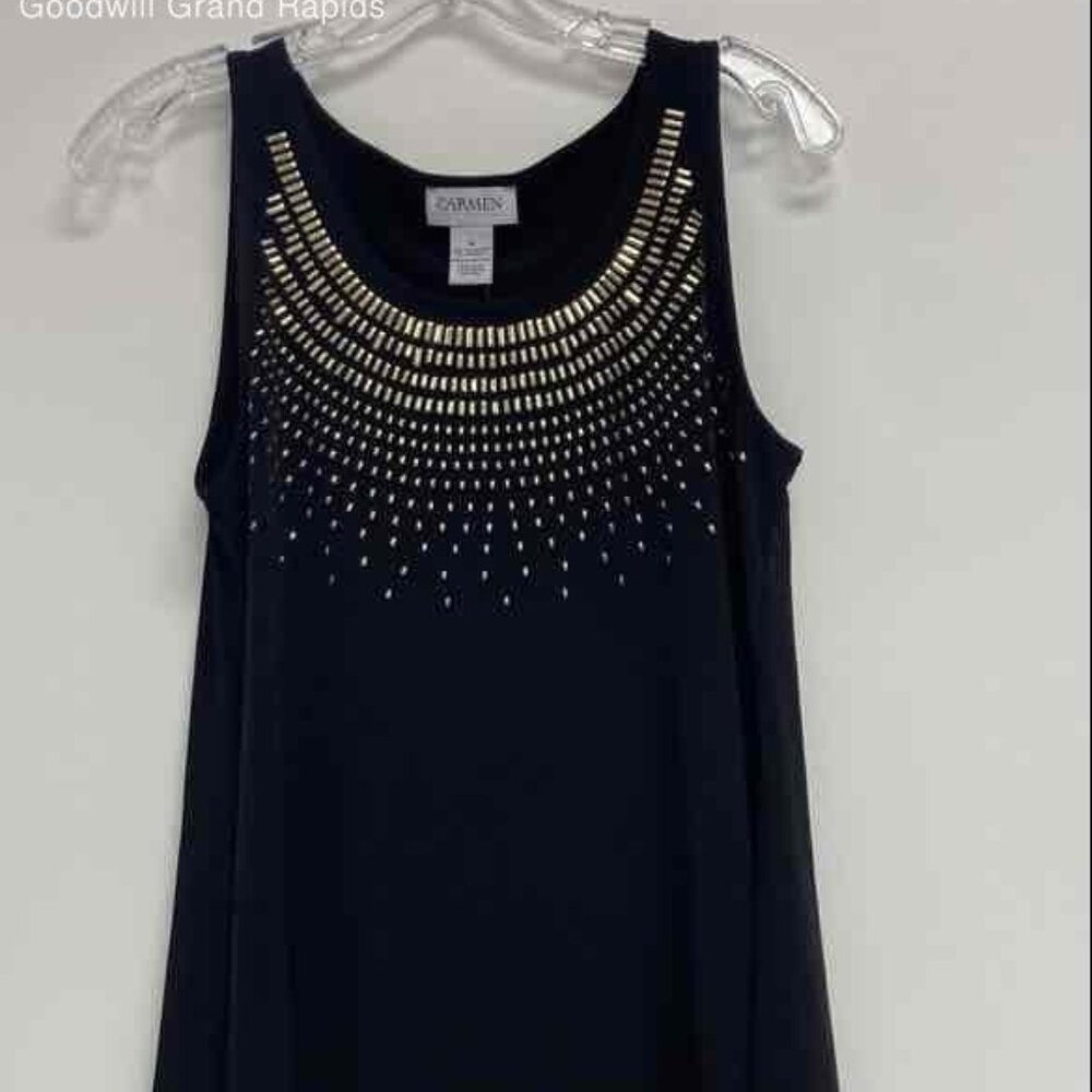 NWT Carmen Marc Valvo bedazzled tank tunic, Medium